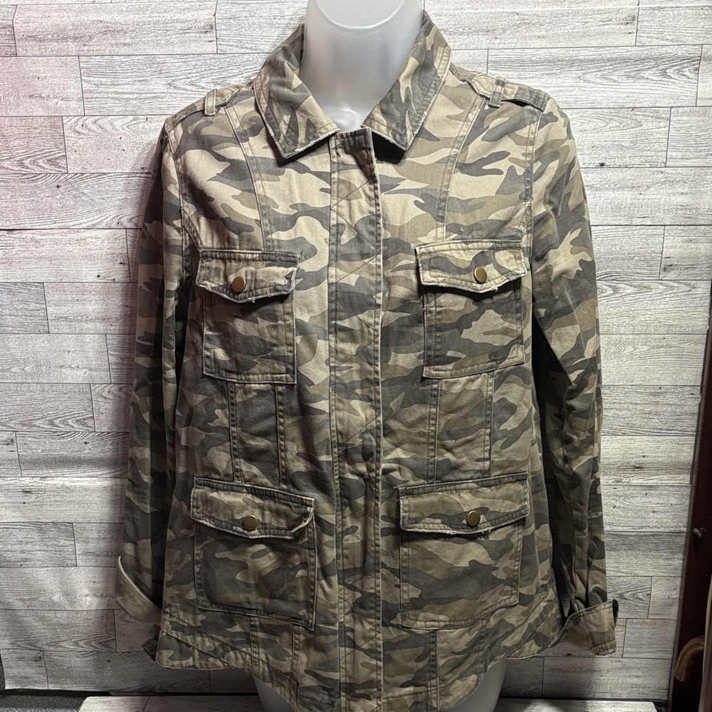 Mudd Olive Camouflage Utility Jacket